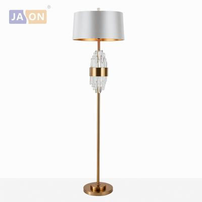 China Nordic modern led e27 iron fabric Crystal Designer LED floor lamp led floor lamp floor light for foyer dining room bedroom store for sale