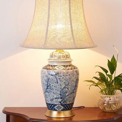 China New Modern Chinese Ceramic Fabric Art Deco LED Lamp .LED Light. Table Light.Table Lamp.Desk Lamp.LED Desk Lamp For Bedroom Shop for sale