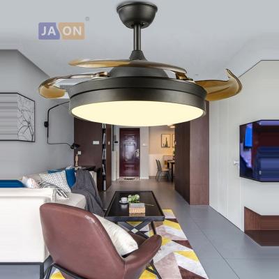 China Post-modern ABS Acryl ABS Iron LED Alloy Ceiling Fan.LED Lamp.LED Light.Ceiling Lights.LED Black White Black Focus for sale