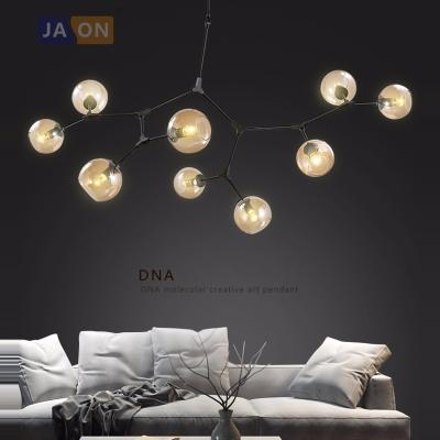 China Residential Led Post-Modern LED Lamp Light.Pendant Lights.Pendant Lamp.Pendant Minimalism LED Iron Glass DNA e27 For Dining Room Foyer for sale