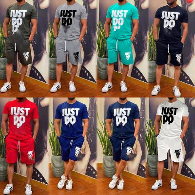 China Breathable Summer Sportswear Shirt And Custom Logo Shorts Set For Men Cotton Running Custom Men Short Set for sale