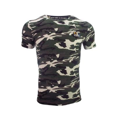 China Simple cheap t-shirt 100%cotton camouflage t-shirt Alibaba anti-pilling print wholesale round neck unisex fit for sale