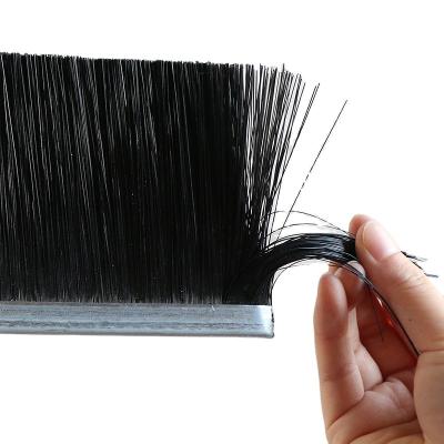 China Industrial Nylon Brass Strip Brush Strip Door Seals Filament Cleaning Nylon Brush Bristle for sale