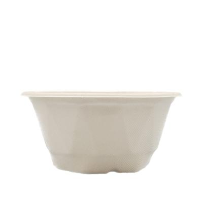 China 850ml Eco Waterproof Biodegradable Sugarcane Bagasse Disposable Salad Bowl Sets Bio Dish Soup Bowl for sale