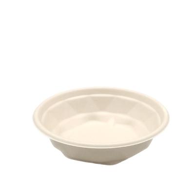 China Waterproof Biodegradable Disposable Natural Color Bowl Sugar Cane Pulp Bagasse 500ml Hot Soup Containers for sale