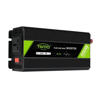 China Aliminum Alloy Tianmo Inverter 500W DC to AC Inverter DC12V 24V 48V to AC220V 230V 240V 110V 120V Pure Sine Wave Inverter for sale