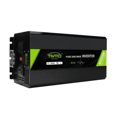 China Aliminum Alloy High Effciency 4000W Power Inverter DC12V 24V 48V To AC220V 230V 240V 110V 120V Pure Sine Wave Inverter for sale