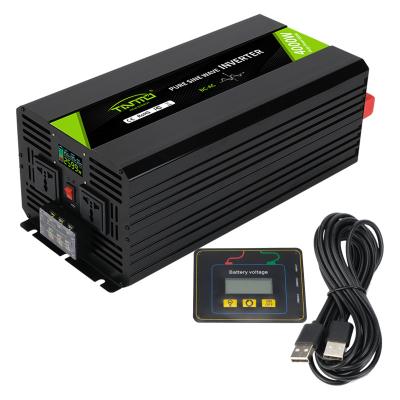 China Tianmo brand power inverter 4000W wired type pure sine wave inverter with remote control 450*205*165MM for sale