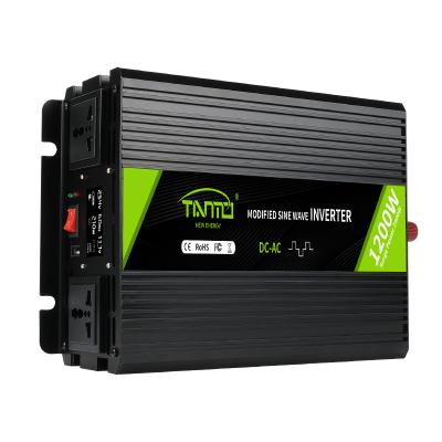 China High Quality Aliminum Alloy Tianmo New Energy 1200W DC12V 24V 48V Inverter to AC220V 230V 240V 110V 120V Modified Sine Wave Inverter for sale