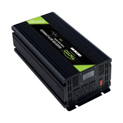 China Aluminum Alloy Tianmo New Energy DC12V AC220V 50Hz 2000W Pure Sine Wave Power Inverter With Battery Charger for sale