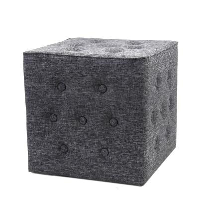 China Manufacturers Wholesale Custom Rubik's Square Adjustable (Height) Bean Bag Stool Factory Living Room Cube Pouf Stools Buttons for sale