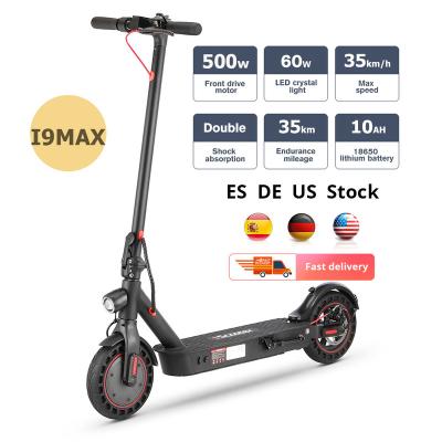 China DDP Eu USA Warehouse Unisex I9 Max 500 W 10AH 35 Kilometers 10 Inch Electric Scooter Electric Scooter Free Shipping for sale