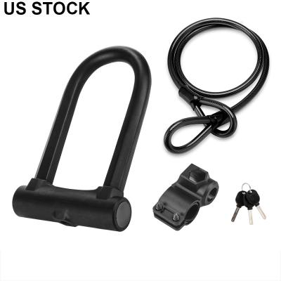 China Wholesale Durable Anti-theft Electric Motorcycle Lock Bicycle Mountain Bicycle U Lock Silicone Steel Keys Bike Accessories for sale