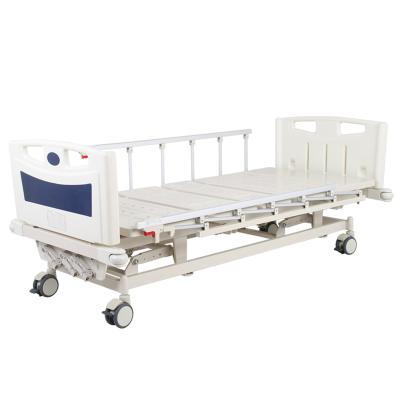 China Three-Crank Head Manual Hospital Bed ABS Aluminum Alloy Medical Bed for sale