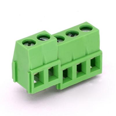 China Wire Connecting 5.0mm 5.08mm Pitch 16A 300V Single Deck Soldering Pin Terminal Block For PCB for sale