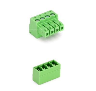 China Best PA66 UL94V-0 Green Pluggable Type Pitch 3.81mm Screw Terminal Block Connector Female And Male Terminal Block for sale