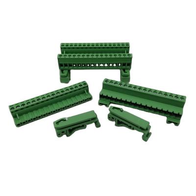 China PA66 5.08mm Pitch Screw Clamp Terminal Block 16 Pin Pluggable Male & PCB Female Pluggable Terminal Blocks & Socket & Header for sale