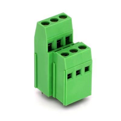 Китай Wire Connecting 5.08 Pin Space YB372-508 Horizontal 2 Row Input Terminal Block Screw Clamp For Printed Circuit Board продается