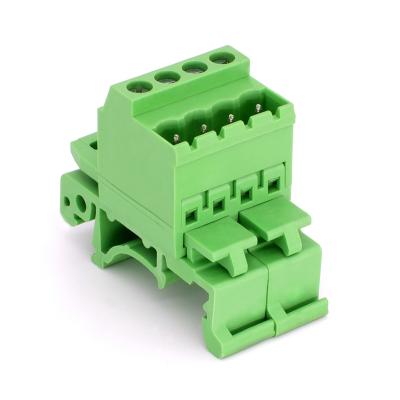 China Wire Connecting YE3230-508 Din Rail Wire Connector Terminal Block Pluggable 5.08mm Pitch for sale