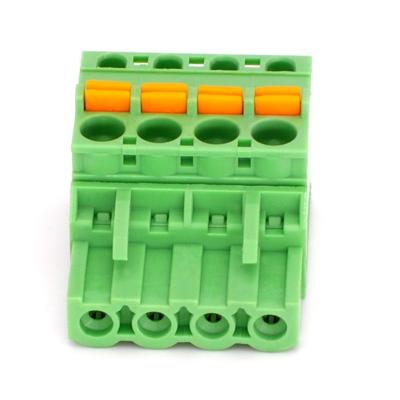 中国 Electrical Device Autamation Equipment 5.08mm Pitch 16A 2 3 4 5 6 7 8 9 10 11 11 12 13 14 15 16 Pole Spring Clamp Pluggable Terminal Blocks 販売のため