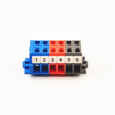 China Electrical Device 6.00mm Pitch 6 Way Quick Connection Push In Terminal Terminal Block|PCB Connector for sale