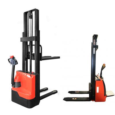 China Workshop All Electric Forklift 1-4 Ton Pallet Stacker Electric Walkie Stacker for sale