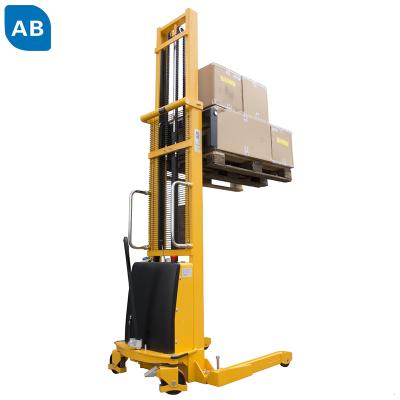 China Electric Workshop Stacker Truck Pallet Lift Stacker 1000/2000kg Capacity for sale