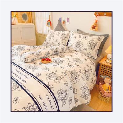 China Anti-static Home Bed Sheets Bedclothes Textile Bedding Set Bed Cover Flat Sheet Flower Bedspread Soft Warm Bedclothes for sale