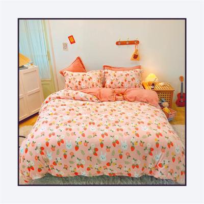 China Wholesale Anti-static Polyester Faux Fur Velvet Plush Mink Fluffy Furry Bed Sheets 100% Warm Bedding Set Online for sale