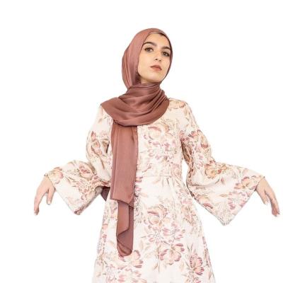 China LONG Solid Color Pleated Single Scarf Pleat Satin Chiffon Satin Hijab Scarves Women Hijab Women Muslim Women for sale