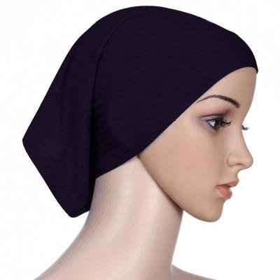 China Women 2021 simple styles comfortable muslim tank top scarf hijab tube covers plain turban hat inner underscarf for sale