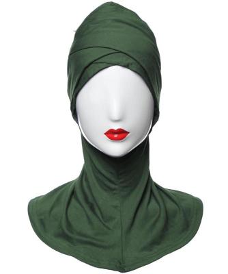 China Plain Solid Color Women's Modal Muslim Shawl Hijab Hat Underscarf LONG Tank Top Hijab Scarf Double Slit Muslim Underscarf for sale