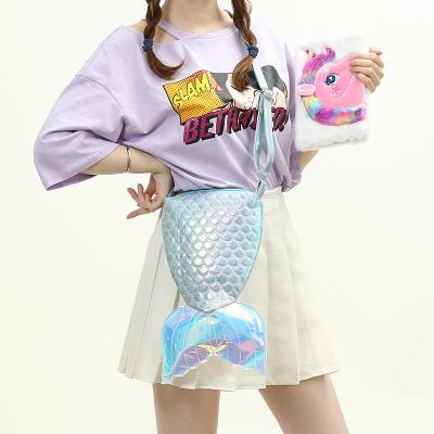 China 2019 new fashion cosmetics shoulder storage bag mermaid girl shoulder bag female colorful cute fashion fishtail cosmetic bag for sale