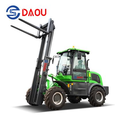 China Hotels 3ton 4x4 4WD All Four 4 Wheel Drive Forklift Rough Terrain Off-Road Forklift Price New for sale