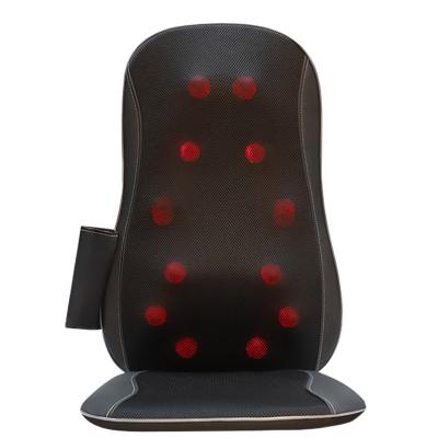 China Eletric Back Massager Shiatsu Massage S Shaped Cushion With Vibration Heat Deep Kneading Rolling for sale