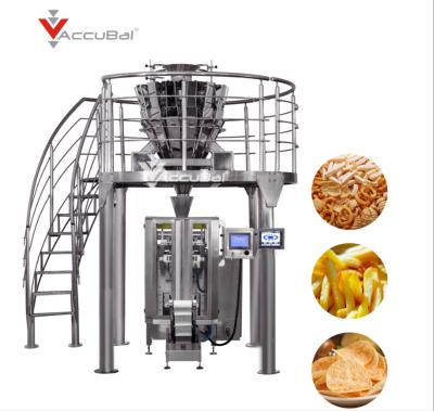 China Food Accubal Weighers Automatic Multi Function French Fries Chips Snacks Packing Machine Multihead Weigher for sale