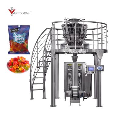 China Food Pouch Doypack Multihead Automatic Food Weighing Weigher Gummy Bear Packaging Machine Foshan Multi-head Packing Weighing Machine for sale