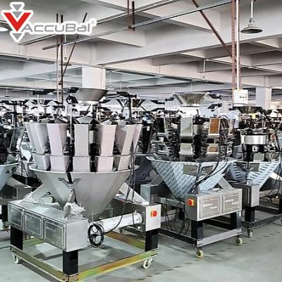 China New automatic food multihead 14 head weigher with packaging machine grain packing machine multihead weigher for sale