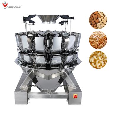 China High Speed ​​14 Head Multi Head Food Weigher Food Packaging Machine For Puffed Food for sale