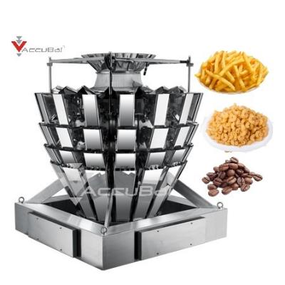 China CE 420 automatic snack food packing machine with 16 heads multihead weigher for food for sale