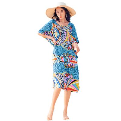 China Anti-Static Printing Retro Bohemian Elegant Fashion Dress for sale