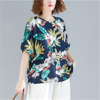 China National Big Yards Anti-wrinkle Wind Design And Color Is Easy To Show Slim Middle-aged Ms. Mother Short Sleeve T-Shirt for sale