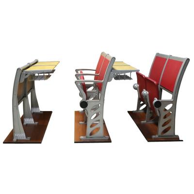 China Aluminium alloy university college chair and desk School PU furniture en venta