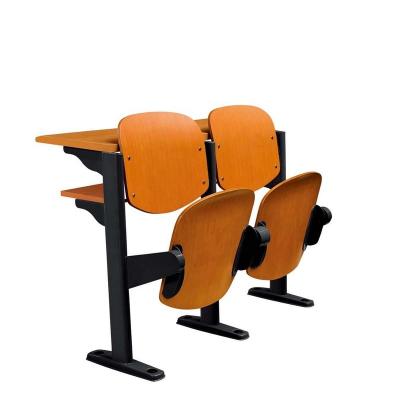 中国 Foldable Solid Wood Seats for University College Ladder classroom Rows desks and chairs 販売のため