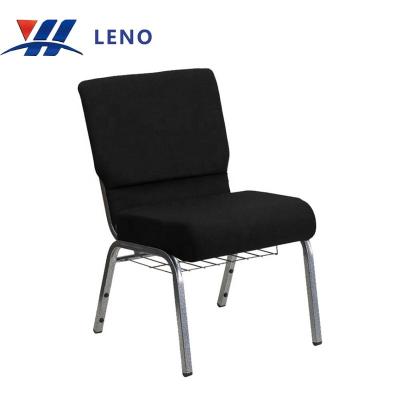 China Metal Interlocking Church Chairs Church Seating High Density Moulded Foam For Auditorium Te koop