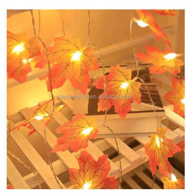 China Maple leave light string 2022 3 m 20 m string decoration hot sale indoorled light maple leaves light for sale