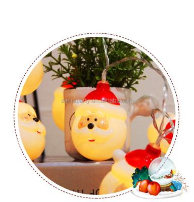 China Indoor/Outdoor Use 1.5m 10 Bulb Christmas Santa Claus Snowman Shape Warm Yellow Christmas Decorations Outdoor Led Lights for sale