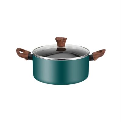 China Sustainable High Quality Cooking Pot Set Aluminum Non Induction Stick Cookware Set With Lid for sale