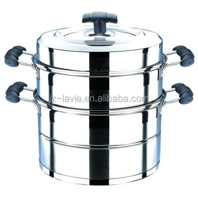 China Sustainable Steamer Pot Double Layer Stainless Steel Mini Food Warmer Pot for sale