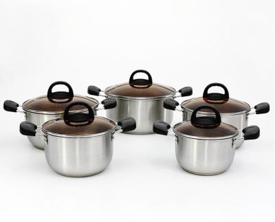 China Sustainable Hot Sales Stainless Steel Kitchenware Cookware Set Soup And Pots for sale